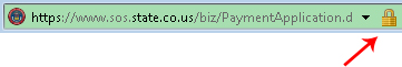 Illustration of lock icon in Internet Explorer, indicating that the page is secure.